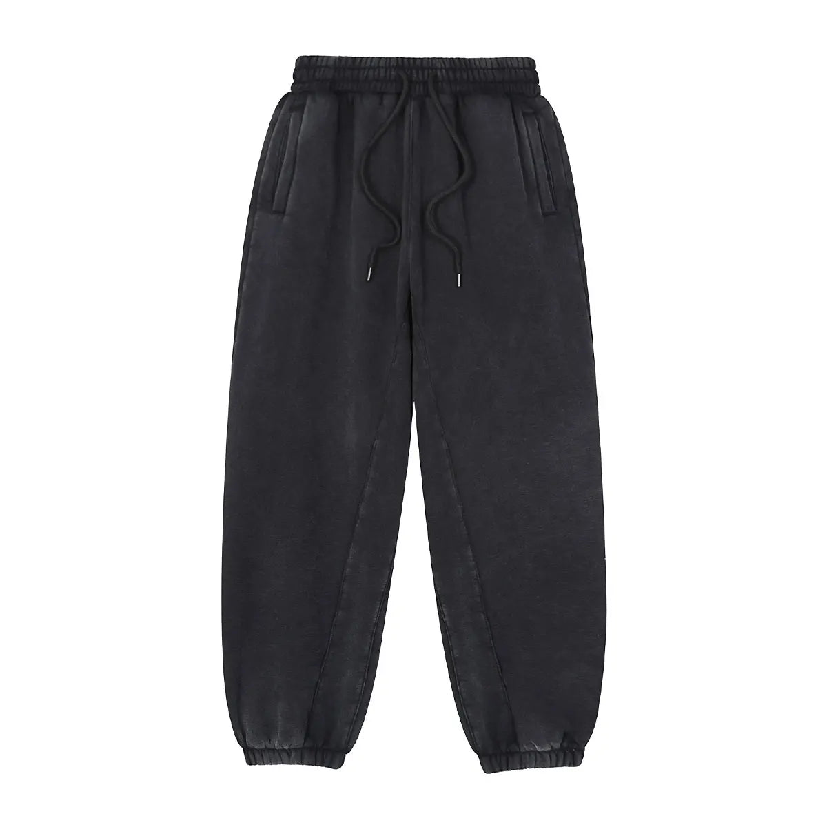 Trending Streetwear Supplier Low MOQ Vintage Fleece Lined Blank Custom Logo Unisex Snowflake Wash Jogger Pants