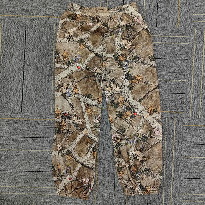 Huilin Factory Customized Heavyweight Cotton Sweatpants Men Custom Camo Graphic Printed Cargo Sweatpants