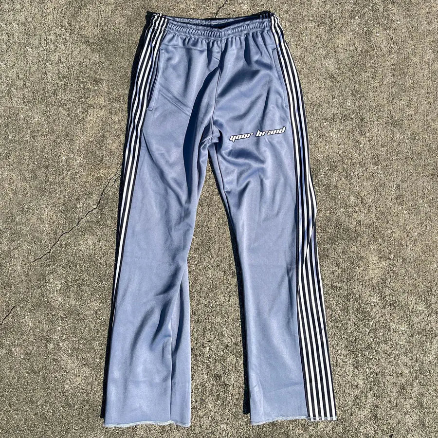 Huilin Factory Hot Selling Straight Wide Leg Sweatpants Men Oversized Fit Side Striped Sweatpants