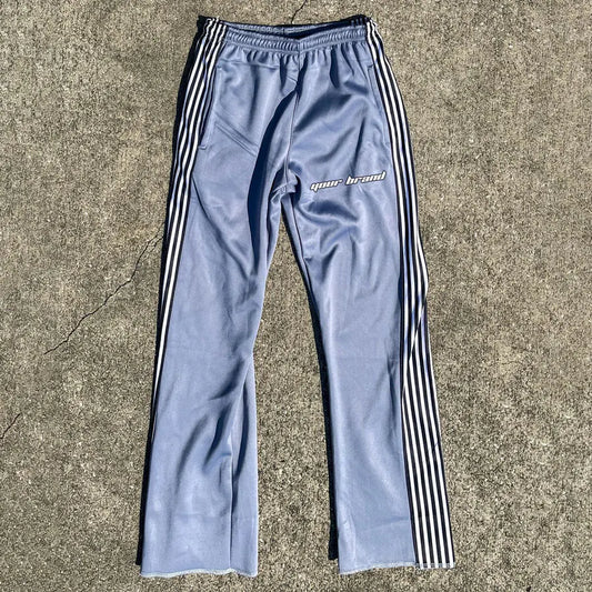 Huilin Factory Hot Selling Straight Wide Leg Sweatpants Men Oversized Fit Side Striped Sweatpants