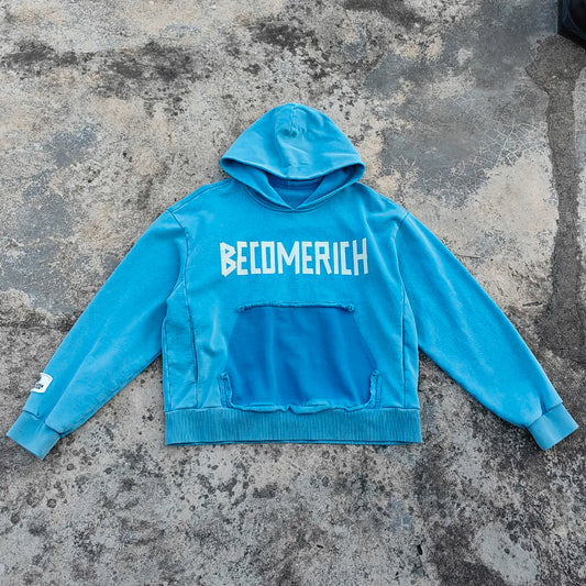 Screen Print 400gsm Heavy Weight Thick Cotton Hoodies Oversized Fit Men Vintage Washed French Terry Pullover Hoodie