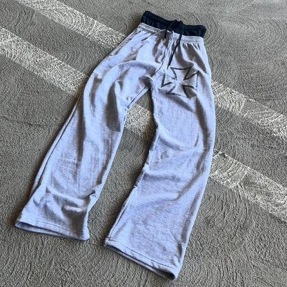 Hersteller Oem Basic Übergroße Jogginghose mit weitem Bein Herren Benutzerdefinierter Logodruck Schwere Jogginghose aus Baumwolle mit doppelter Taille