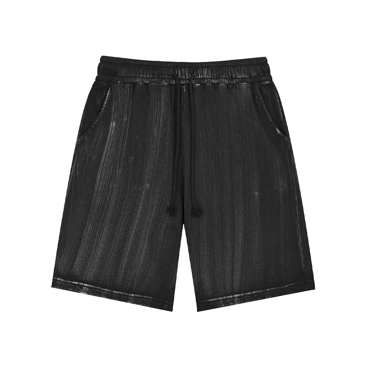 Heavyweight Cotton Supplier Low MOQ Acid Wash Garment Dye Blank Custom Print Casual Drawstring Shorts
