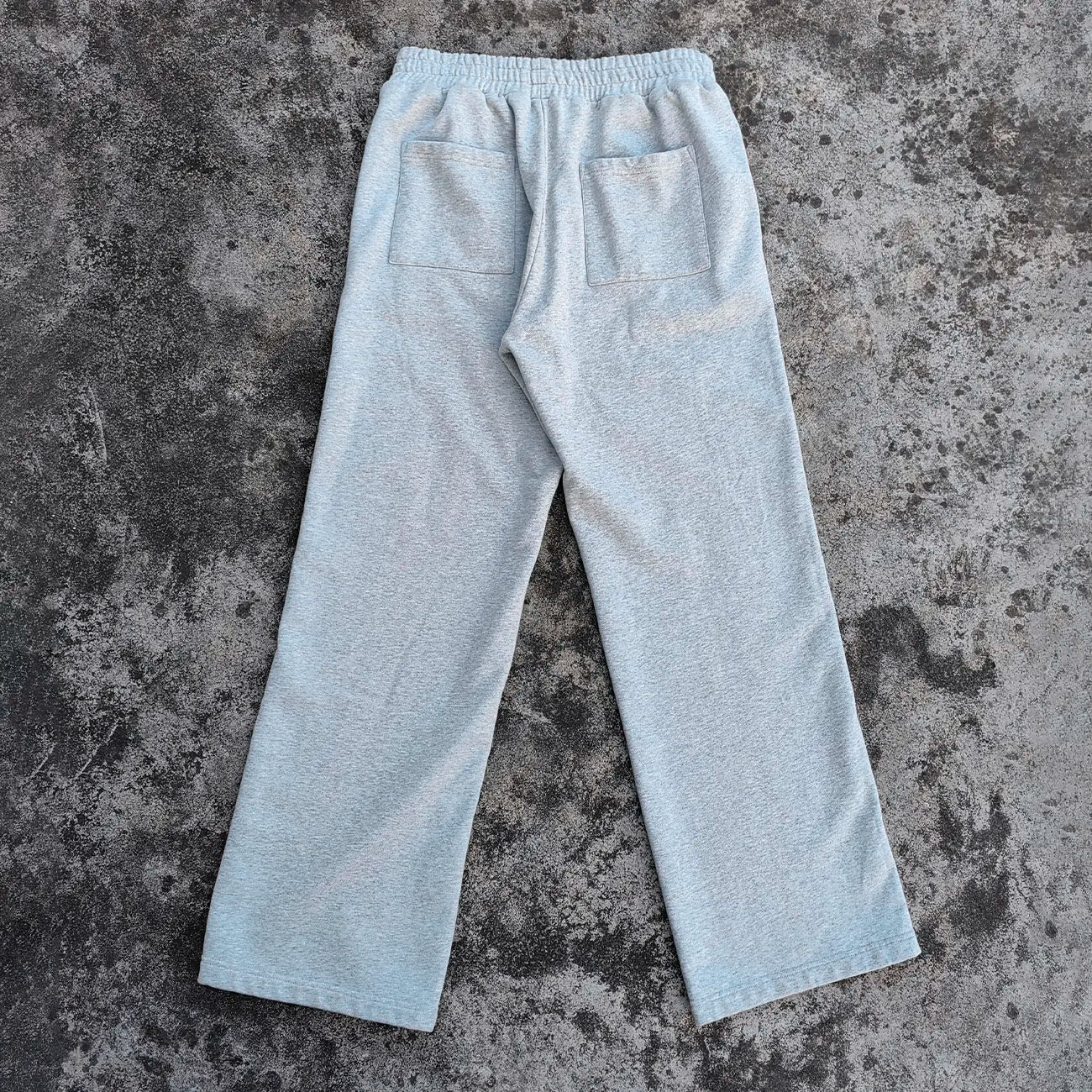 Heavyweight French Terry Track Pants Custom Embroidery Logo Mens Wide Leg Striped Trimmed Sweatpants