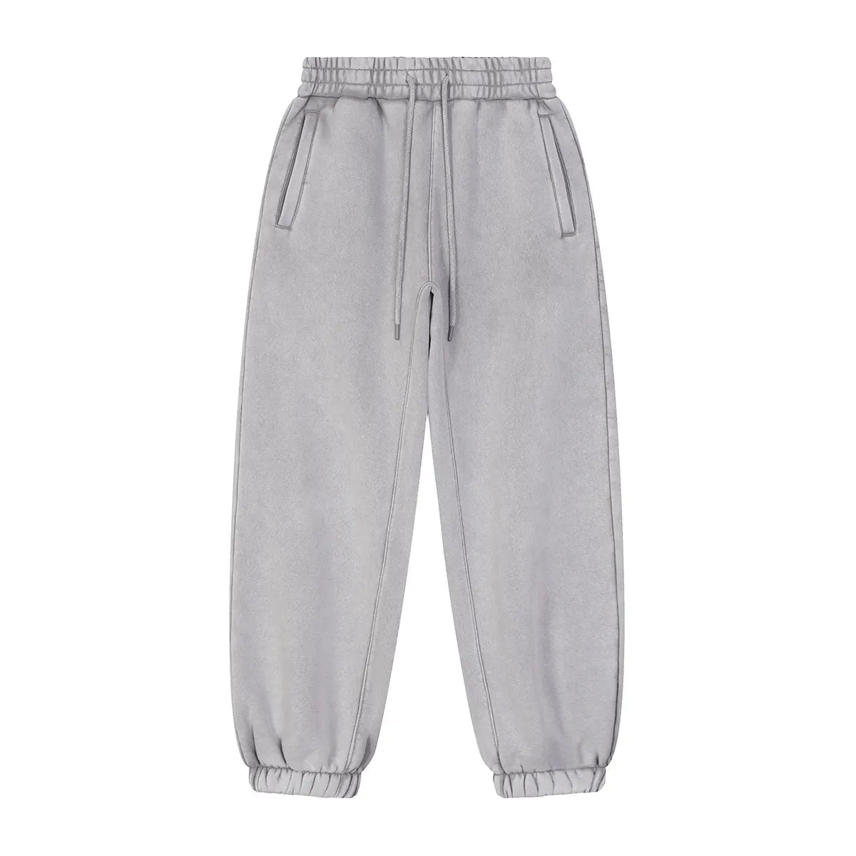 Trending Streetwear Supplier Low MOQ Vintage Fleece Lined Blank Custom Logo Unisex Snowflake Wash Jogger Pants