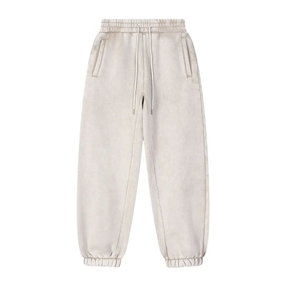 Trending Streetwear Supplier Low MOQ Vintage Fleece Lined Blank Custom Logo Unisex Snowflake Wash Jogger Pants