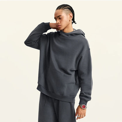 Wholesale Sweatshirts Custom Thick Cotton Oversized Hoodies Unisex Solid Color Blank Pullover Hoodie