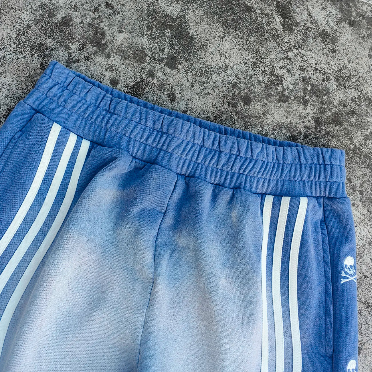 Heavyweight Cotton French Terry Track Jogger Pants Custom Vintage Washed Sunfaded Men Embroidery Logo Striped Sweatpants