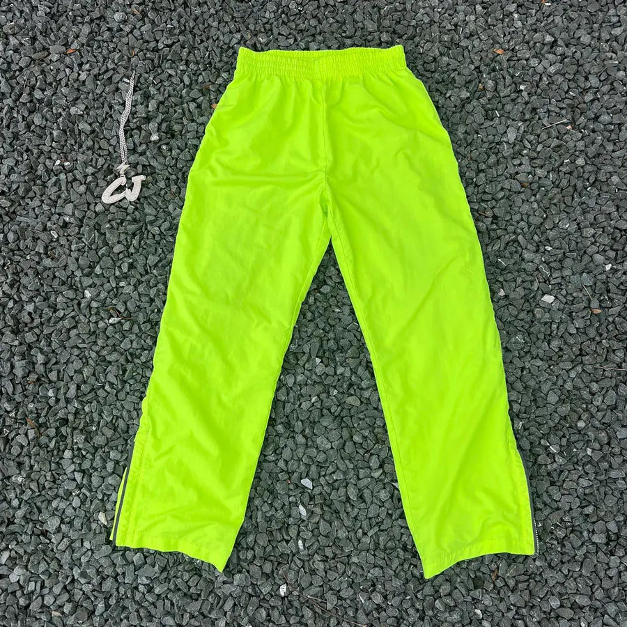 Huilin Factory Oem Basic Wide Leg Nylon Sportswear Pants Solid Color Elastic Waist Men Convertible Track Pants