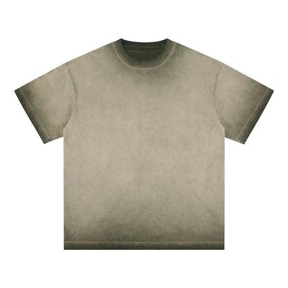 Vintage Fashion Supplier Low MOQ Acid Wash Snowflake Wash Blank Custom Print Mens Loose Fit T Shirt