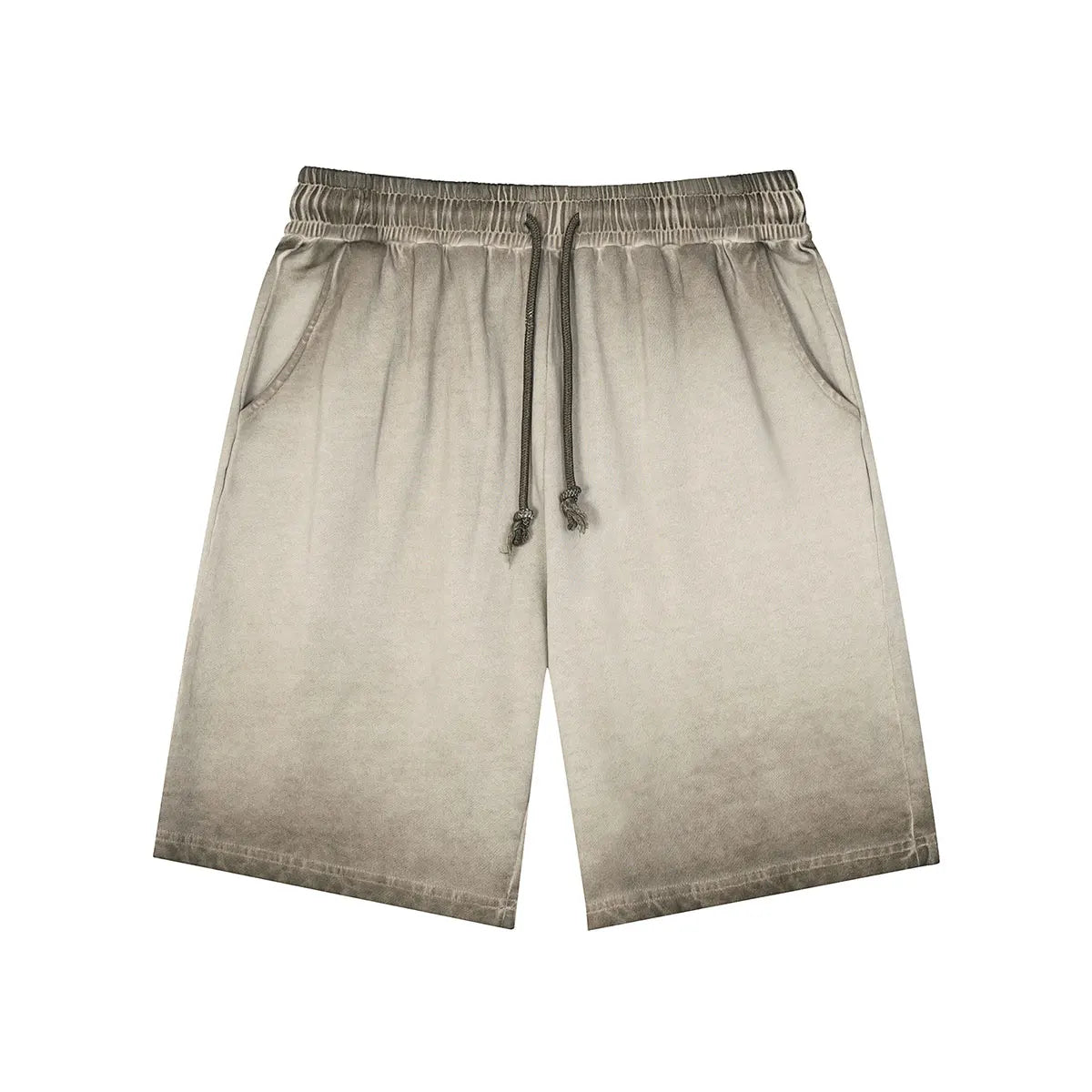 Heavyweight Cotton Supplier Low MOQ Vintage Garment Dye Blank Custom Logo Casual Drawstring Shorts