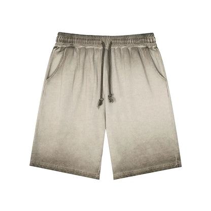 Heavyweight Cotton Supplier Low MOQ Vintage Garment Dye Blank Custom Logo Casual Drawstring Shorts