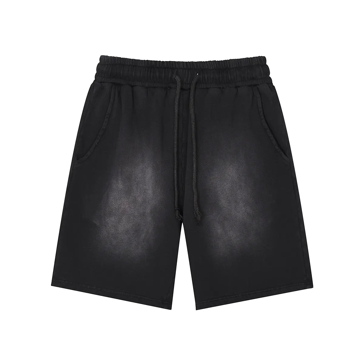 Vintage Fashion Supplier Low MOQ Acid Wash Garment Dye Blank Custom Print Mens Loose Fit Summer Shorts