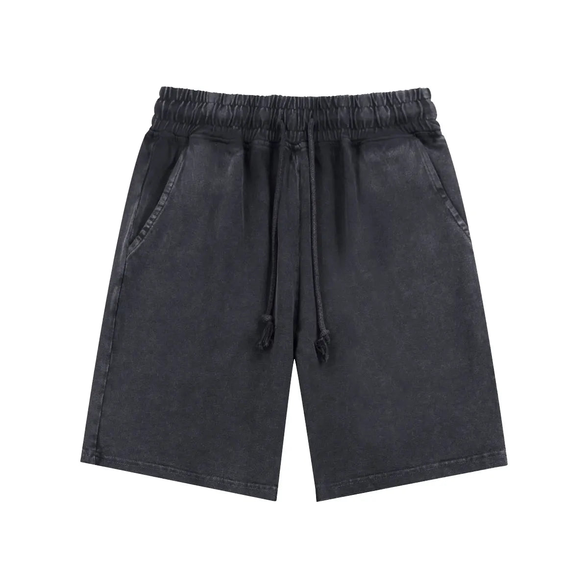 Essential Fashion Supplier Low MOQ Vintage Acid Wash Blank Custom Logo Mens Loose Fit Washed Shorts