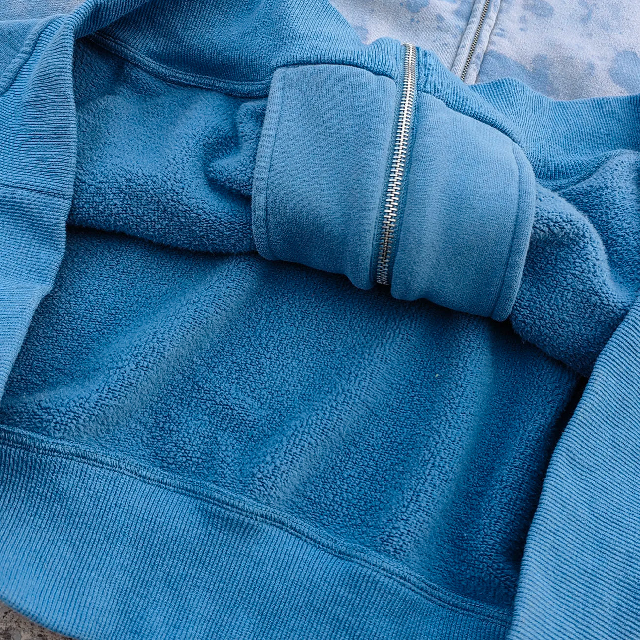 Custom logo Embroidery Oversized Hoodie Men Zipper up Vintage Washed Heavyweight Cotton Sun Faded Hoodie