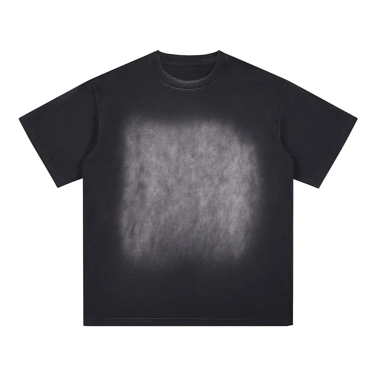 Heavyweight Cotton Supplier Low MOQ Vintage Spray Wash Blank Custom Logo Casual Crewneck Tee