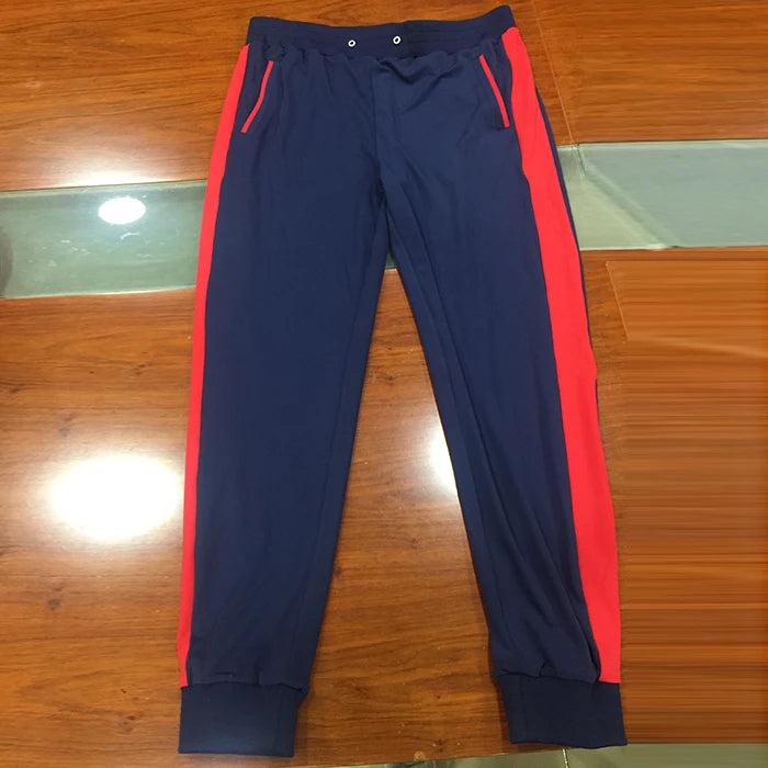 Huilin Factory Hot Selling Drawstring Waist Straight Leg Sweatpants Men Custom Striped Side Sportswear Nylon Track Pants