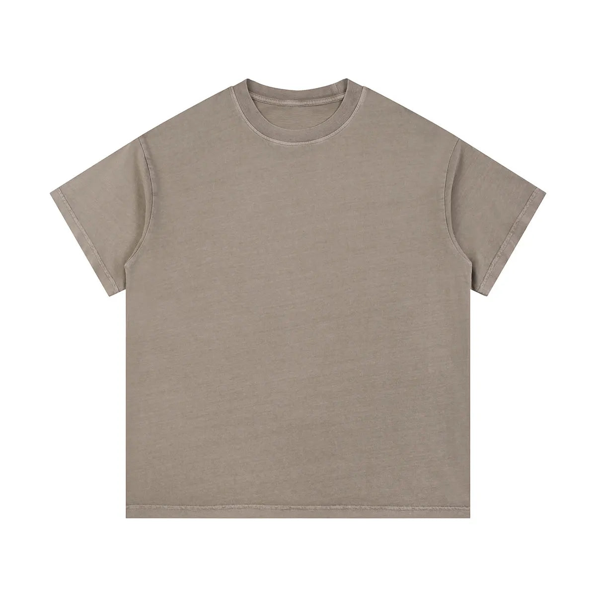 Heavyweight Cotton Supplier Low MOQ Vintage Washed Blank Custom Logo Casual Crewneck Tee