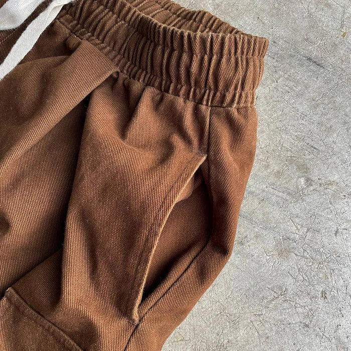 HuiLin Manufacturer OEM Unisex Oversized Fit Baggy Pants Men Custom Multi Pockets Oversized Wide Leg Utility Cargo Pants