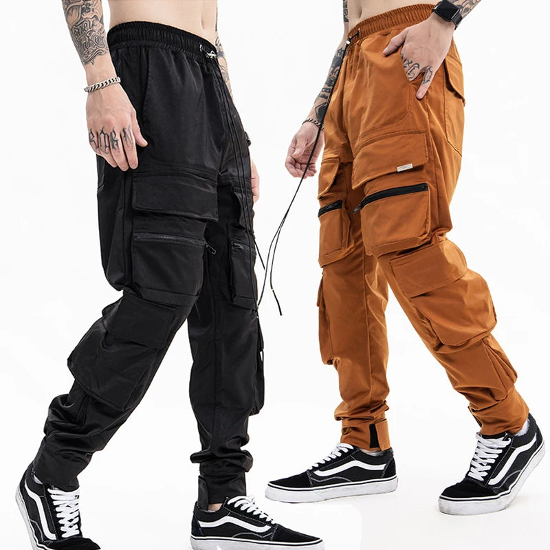 Huilin Factory Oem Mens Cargo Pants Gyms Fitness Sportswear Trouser Men Casual Jogger Pant High Street Joggers Sweatpants