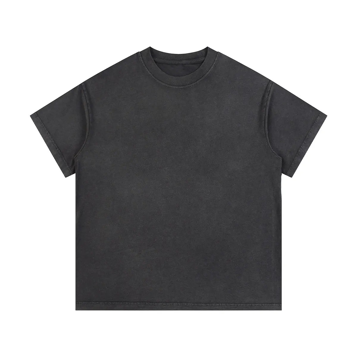 Heavyweight Cotton Supplier Low MOQ Vintage Washed Blank Custom Logo Casual Crewneck Tee