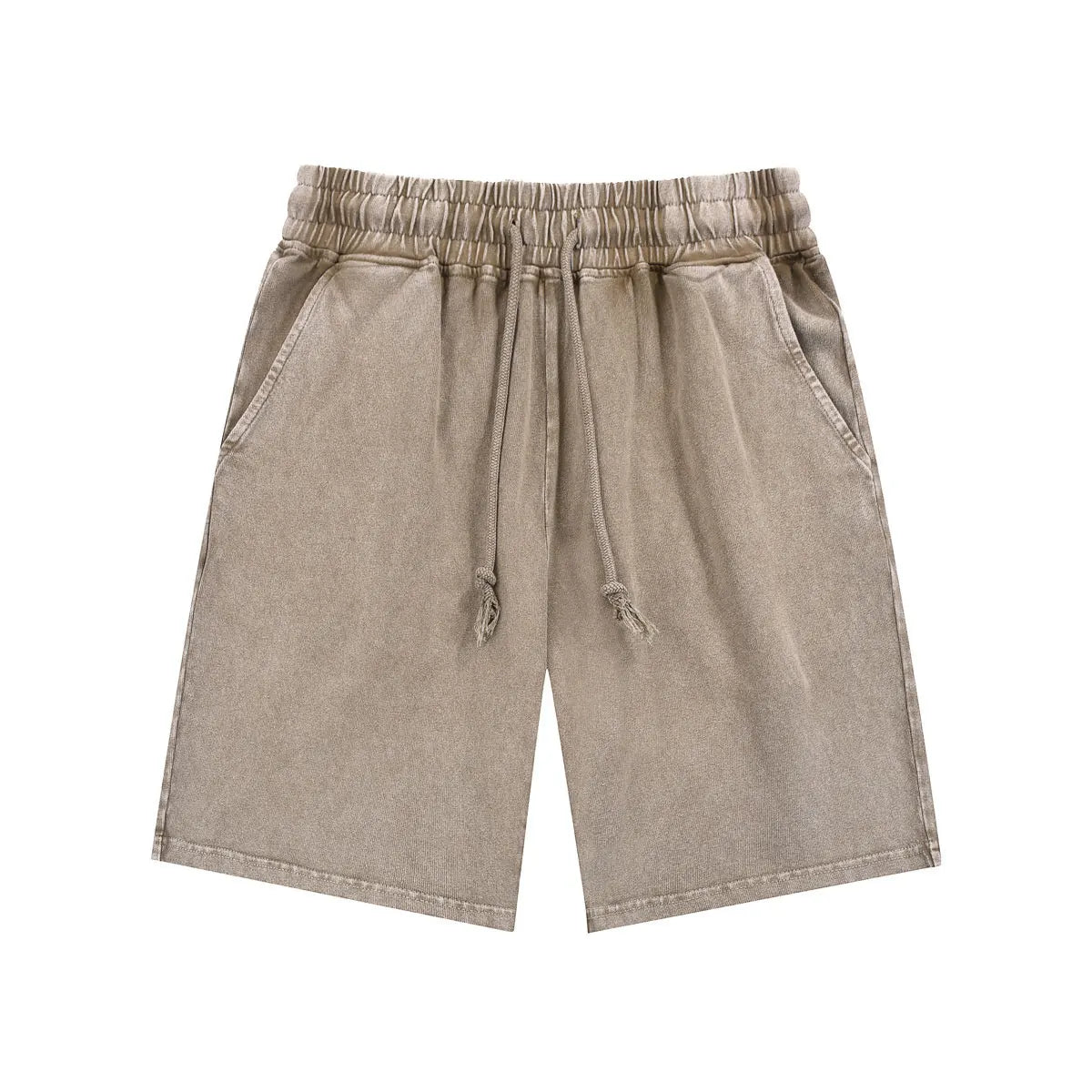 Essential Fashion Supplier Low MOQ Vintage Acid Wash Blank Custom Logo Mens Loose Fit Washed Shorts