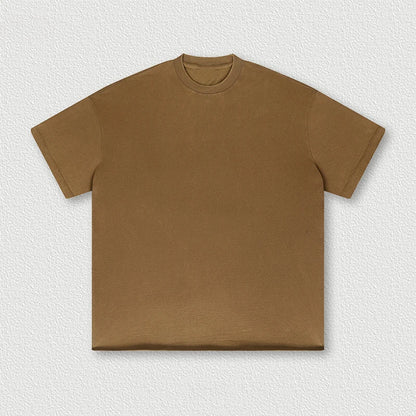 Manufacturer Summer 285G 100% Cotton Acid Washed Gradually Oversized Edge Short Sleeve Vintage T-shirt for Men