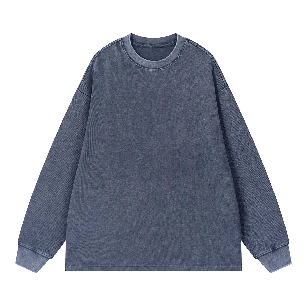 Heavyweight Cotton Supplier Low MOQ Vintage Garment Dye Blank Custom Logo Casual Gradient Crewneck Sweatshirt