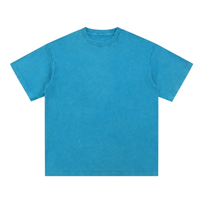 Vintage Fashion Supplier Low MOQ Acid Wash Snowflake Wash Blank Custom Print Mens Loose Fit T Shirt