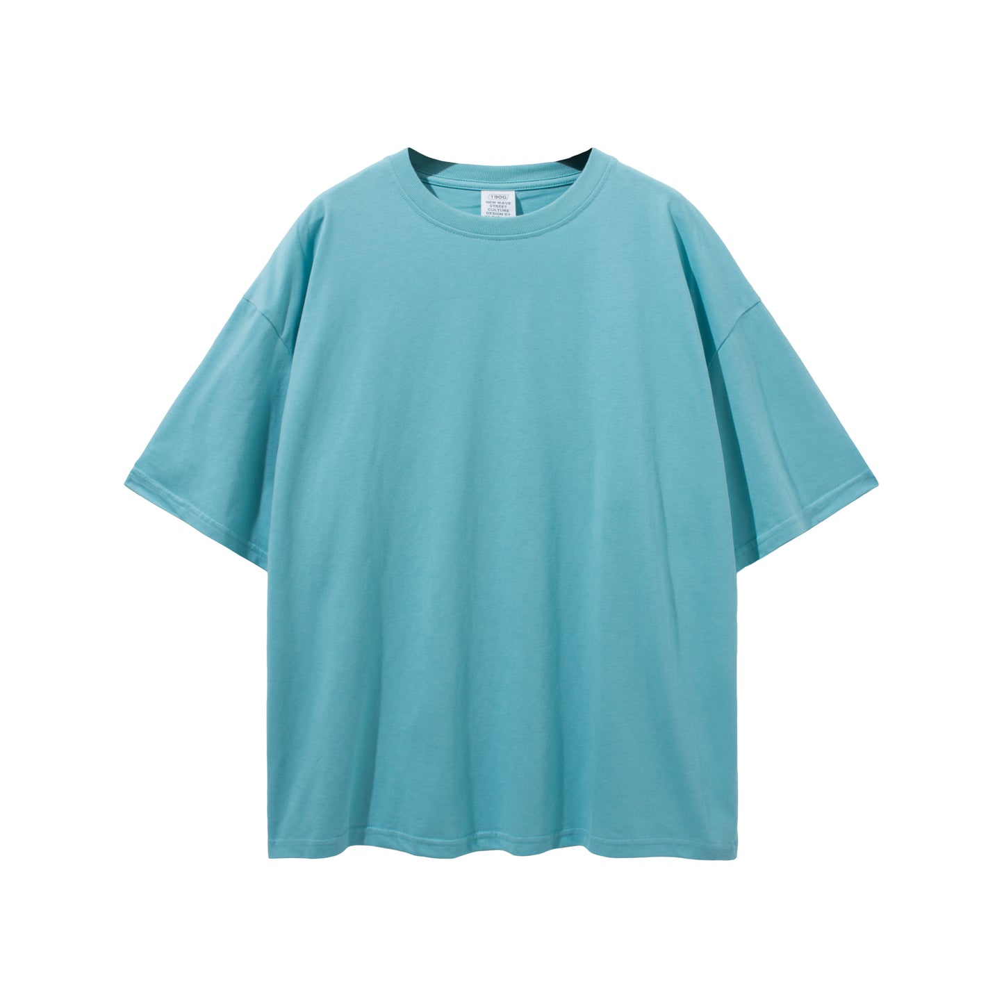 Solid color pure cotton men's short-sleeved blank shirt oversized short-sleeved T-shirt