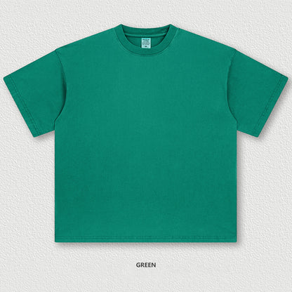 Vintage heavyweight T-shirt high street oversized short-sleeved men