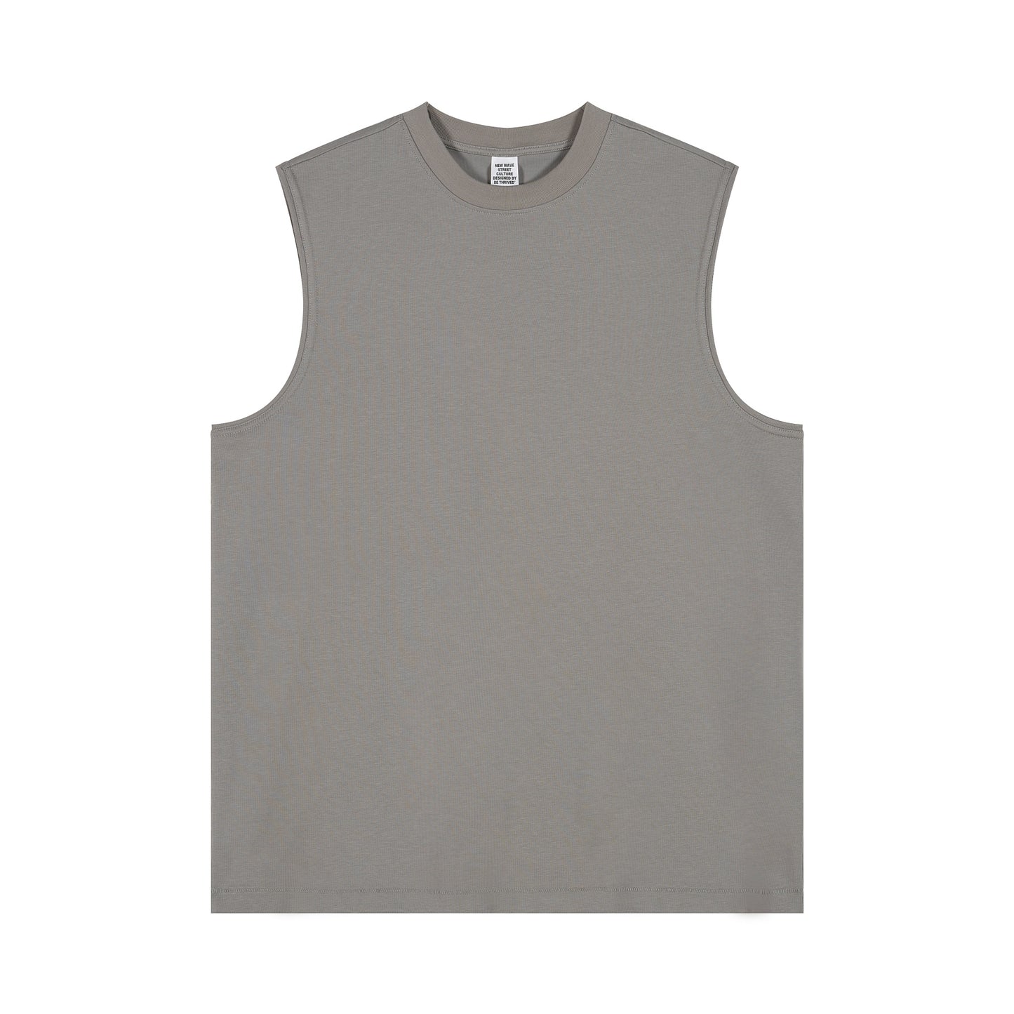 230G cool fabric solid color sports vest oversized fitness vest T-shirt