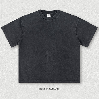 Vintage heavyweight T-shirt high street oversized short-sleeved men