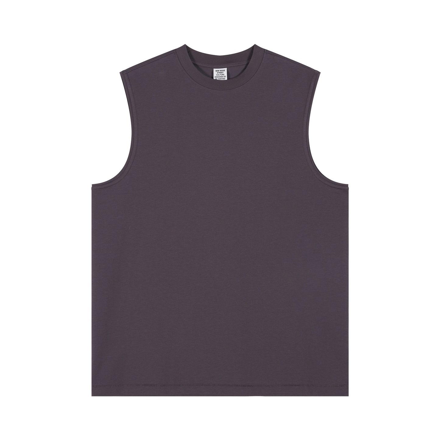 230G cool fabric solid color sports vest oversized fitness vest T-shirt