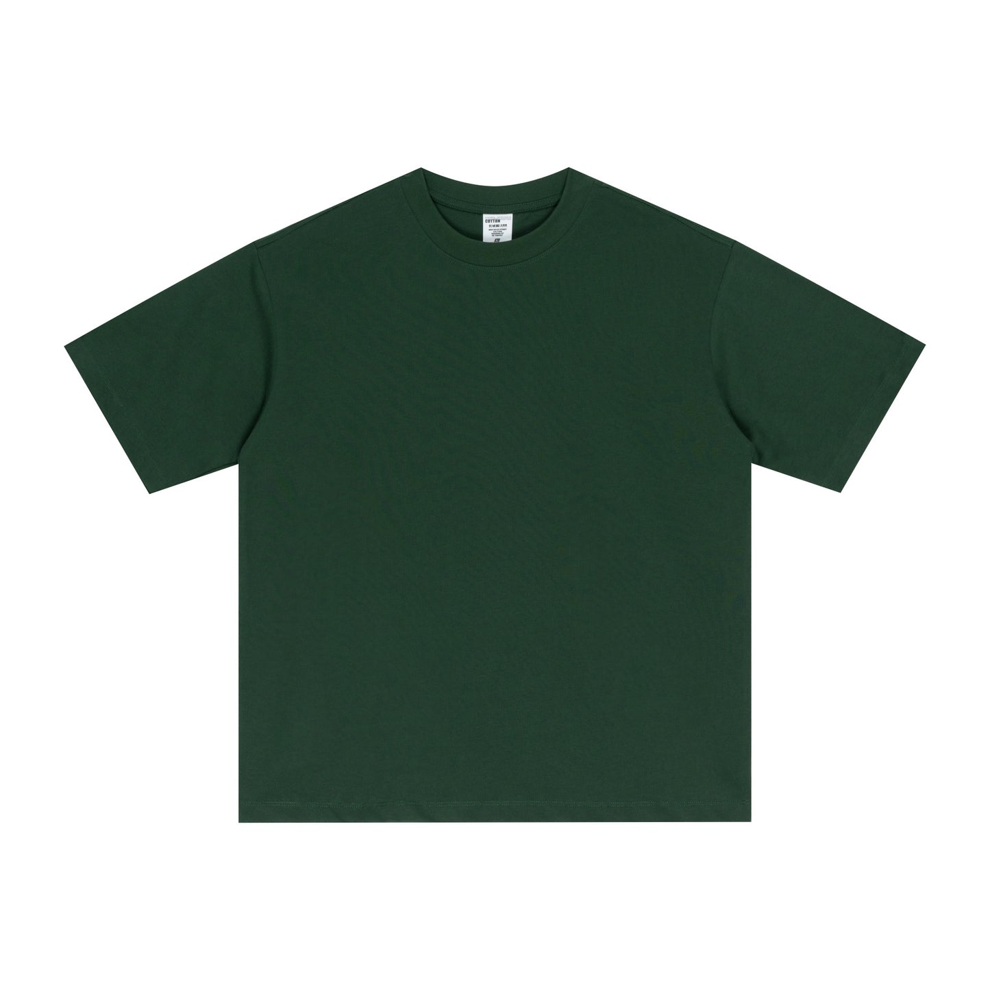 Heavyweight 255G Crew Neck Short sleeve Solid Color 100% Cotton T-shirt