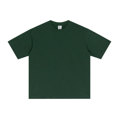 Heavyweight 255G Crew Neck Short sleeve Solid Color 100% Cotton T-shirt