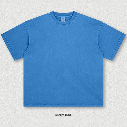 Vintage heavyweight T-shirt high street oversized short-sleeved men