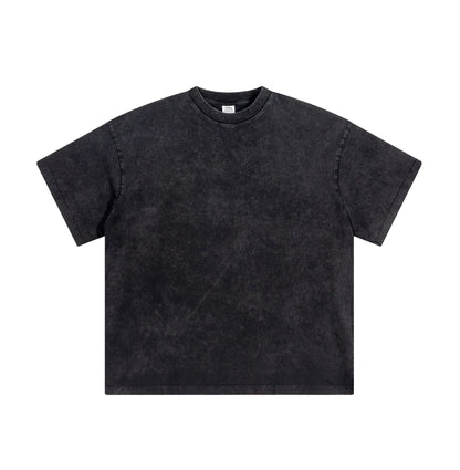 Solid color pure cotton men's short-sleeved blank shirt oversized short-sleeved T-shirt