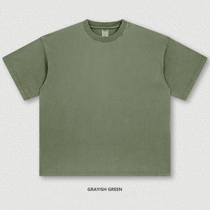 Vintage heavyweight T-shirt high street oversized short-sleeved men
