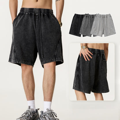 Fried snowflake webbing casual pants oversized sports shorts men