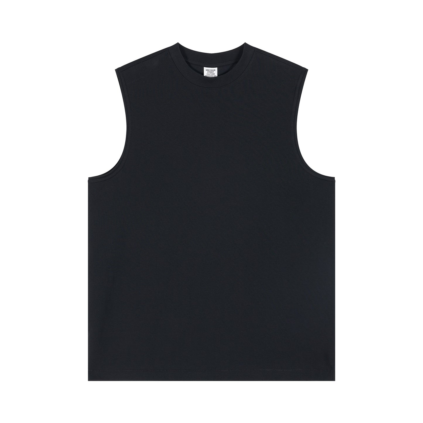 230G cool fabric solid color sports vest oversized fitness vest T-shirt