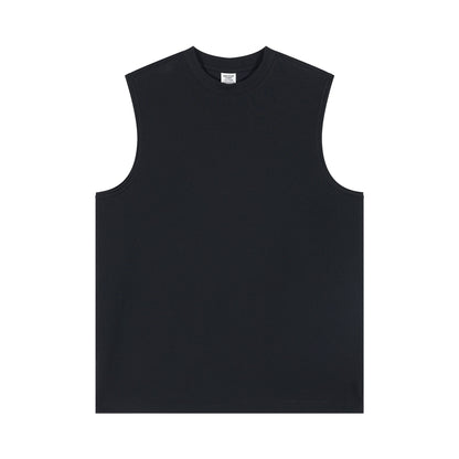 230G cool fabric solid color sports vest oversized fitness vest T-shirt